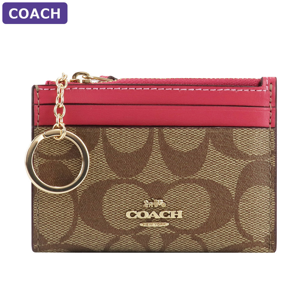 コーチ COACH 小物 フラグメントケース パスケース 88208 シグネチャー キーリング アウトレット レディース 新作