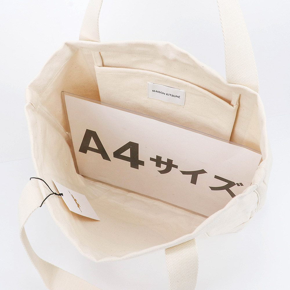 MAISON KITSUNE トートバッグ lw05101ww0050-ecru MAISON KITSUNE メゾンキツネ バッグ トートバッグ