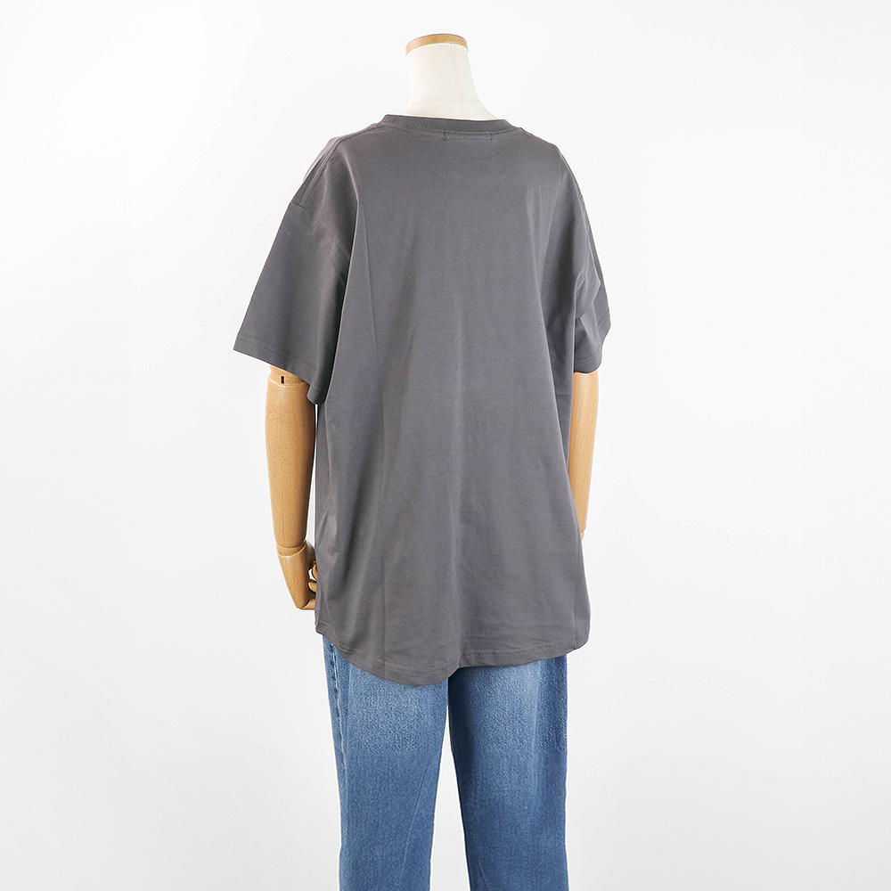 マルディメクルディ Mardi Mercredi Tシャツ TSHIRT FLOWERMARDI CHARCOAL IVORY 半袖 レディース 韓国 ファッション アパレル ko-mardi-t0001-chrivo_4.jpg