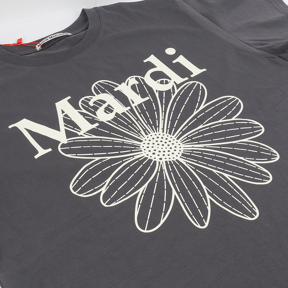 マルディメクルディ Mardi Mercredi Tシャツ TSHIRT FLOWERMARDI CHARCOAL IVORY 半袖 レディース 韓国 ファッション アパレル ko-mardi-t0001-chrivo_4.jpg