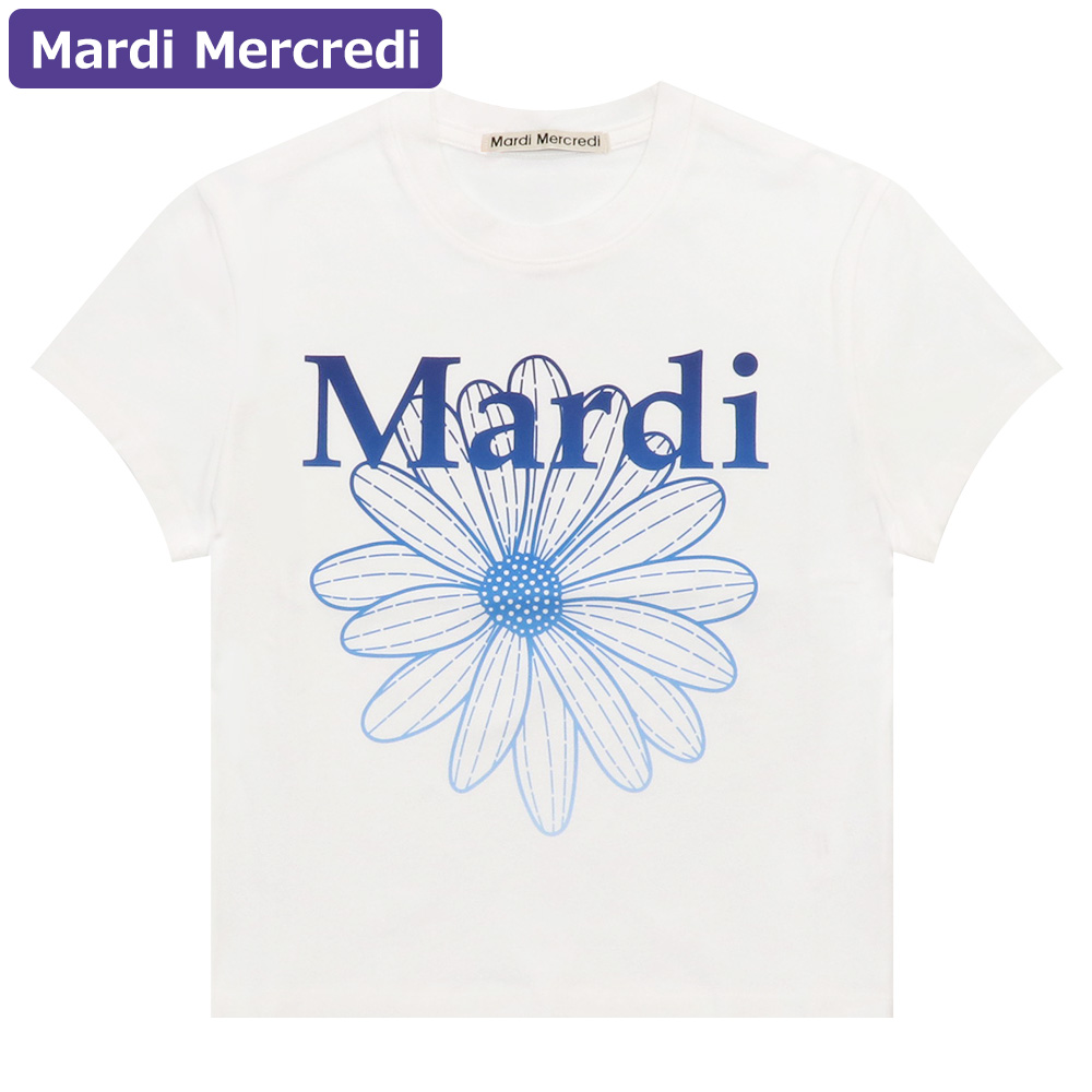 マルディメクルディ Mardi Mercredi Tシャツ CROPPED TSHIRT FLOWERMARDI GRADATION 半袖 レディース 韓国 ファッション アパレル | Mardi Mercredi | 01