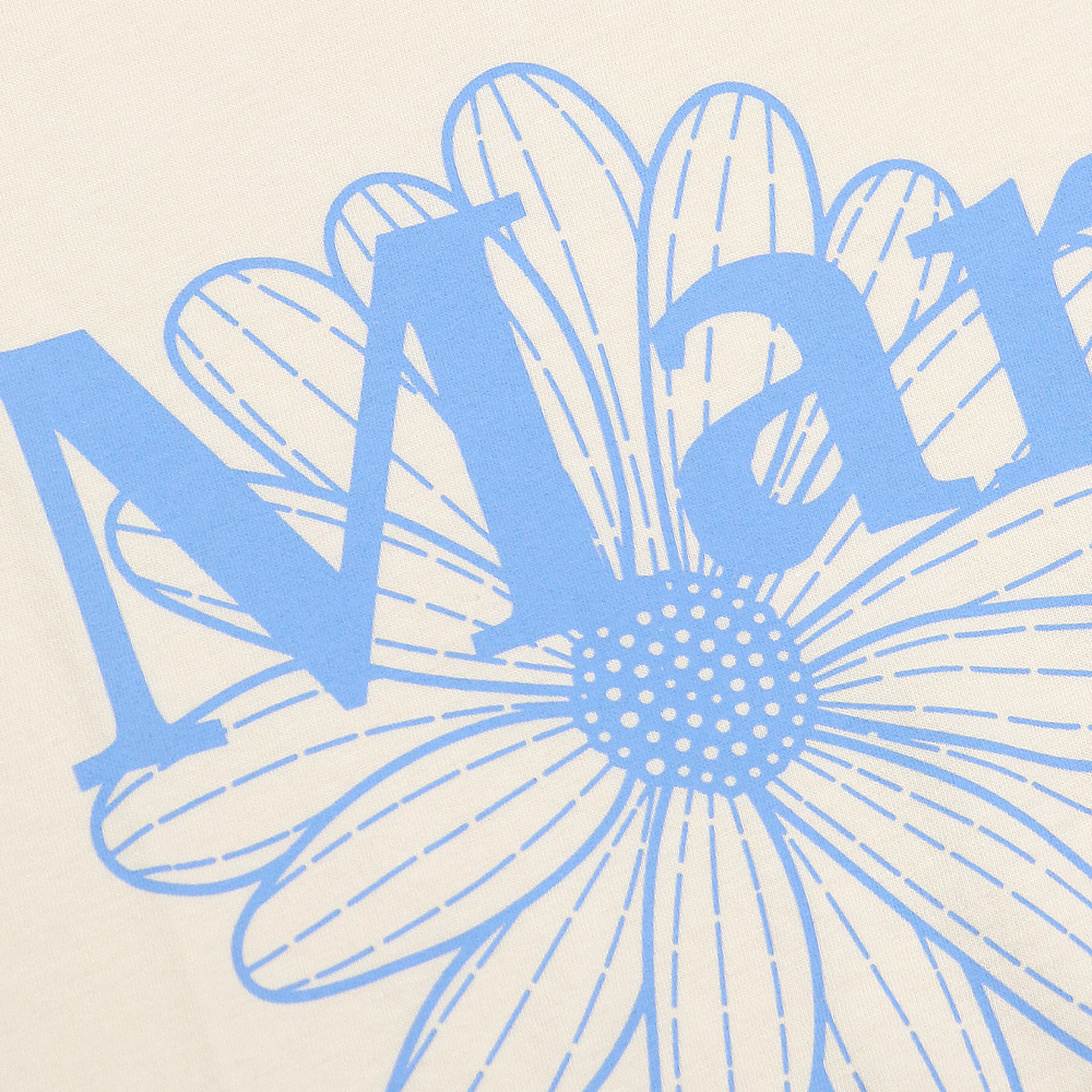 マルディメクルディ Mardi Mercredi Tシャツ TSHIRT TRIPLE FLOWER BUTTER ASHBLUE 半袖 レディース 韓国 ファッション アパレル Amazon | [mardi mercredi] マルディメクルディ Tシャツ TSHIRT