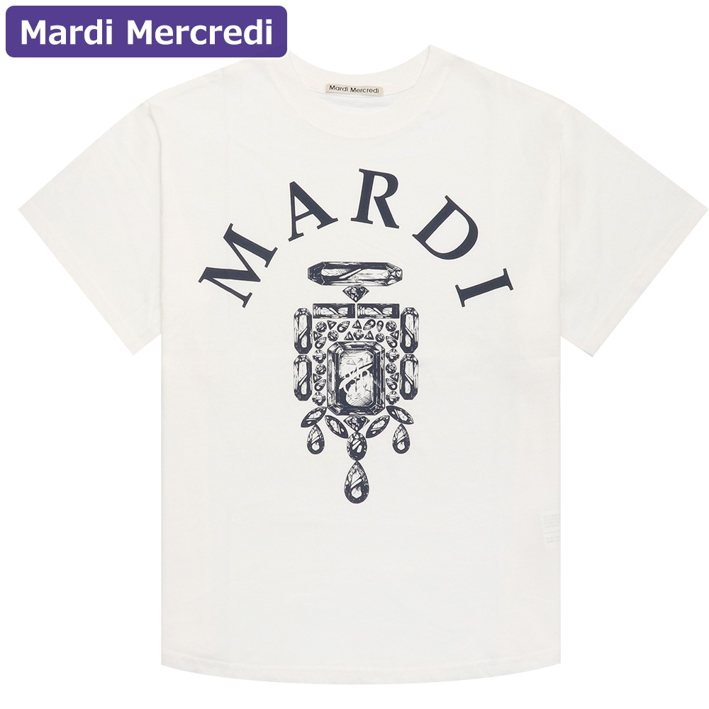 マルディメクルディ Mardi Mercredi Tシャツ TSHIRT BIJOU MARDI IVORY