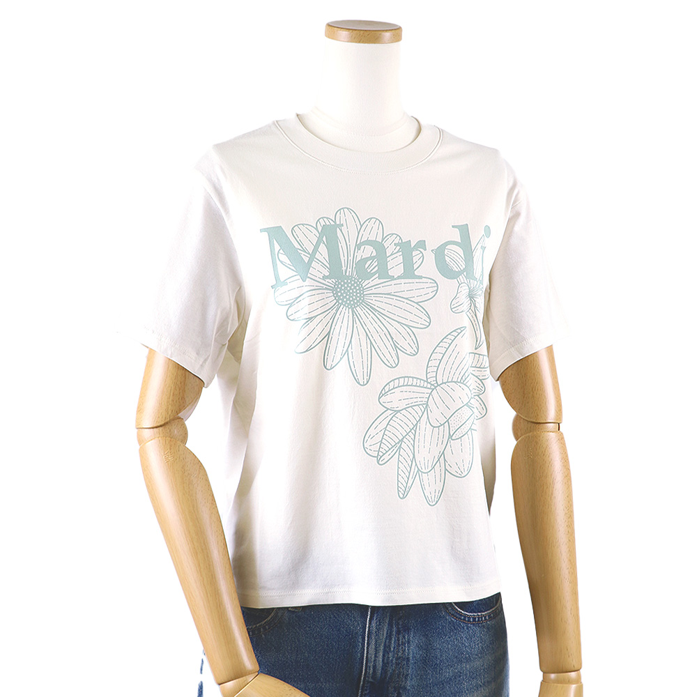マルディメクルディ Mardi Mercredi Tシャツ SLIM TSHIRT TRIPLE FLOWER CREAM MOSSGREEN 半袖 レディース 韓国 ファッション アパレル スリムサイズ Mardi Mercredi マルディメクルディ Tシャツ SLIM TSHIRT TRIPLE