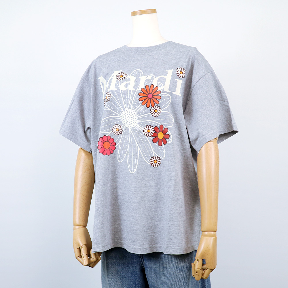 ●Mardi Mercredi●TSHIRT FLOWERMARDI BLOSSOM_GREY IVORY Tshirt Flowermardi Blossom Grey Ivory | Mardi Mercredi