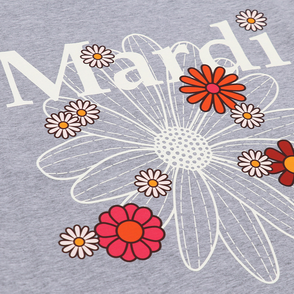 マルディメクルディ Mardi Mercredi Tシャツ SLIM TSHIRT FLOWERMARDI BLOSSOM GREY IVORY 半袖 レディース 韓国 ファッション アパレル スリムサイズ Mardi Mercredi マルディメクルディ Tシャツ SLIM TSHIRT