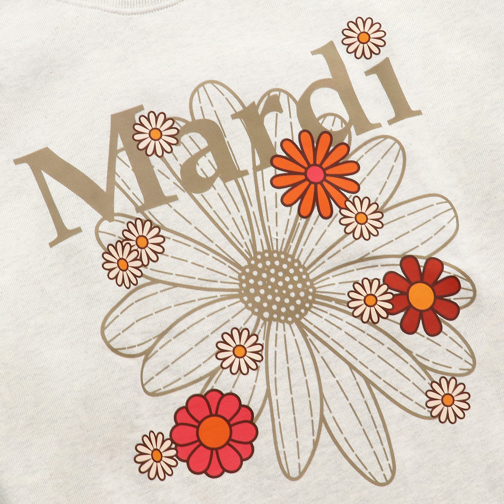 マルディメクルディ Mardi Mercredi スウェット SWEATSHIRT FLOWERMARDI BLOSSOM OATMEAL TAUPE  長袖 レディース 韓国 ファッション アパレル