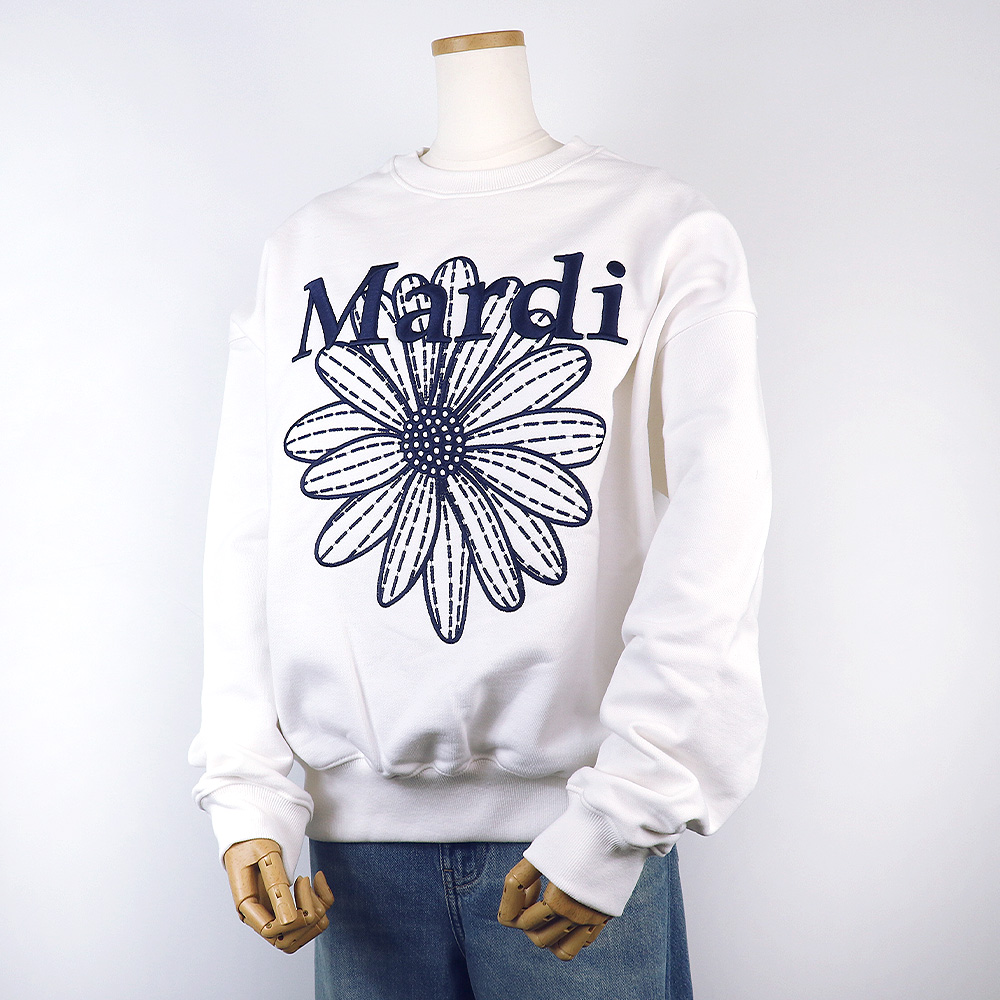 Mardi Mercredi Needle work スウエット　刺繍　ネイビー Mardi Mercredi マルディメクルディ スウェット SWEATSHIRT