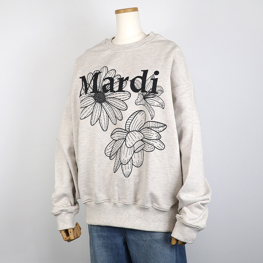 Mardi Mercredi ネオプレン クロップド スウェット NEOPRENE CROPPED HOODY ZIP UP_GREY - MARDI MERCREDI
