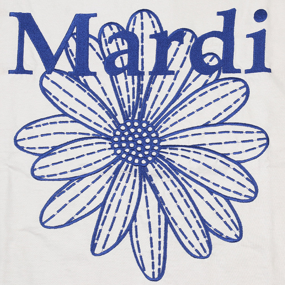 Mardi Mercredi マルディメクルディ Mardi Mercredi Tシャツ TSHIRT FLOWERMARDI NEEDLEWORK LIGHTBEIGE BLUE 半袖 レディース 韓国 ファッション アパレル 刺繍ロゴ HOMMAGE - 通販 - Yahoo ショッピング