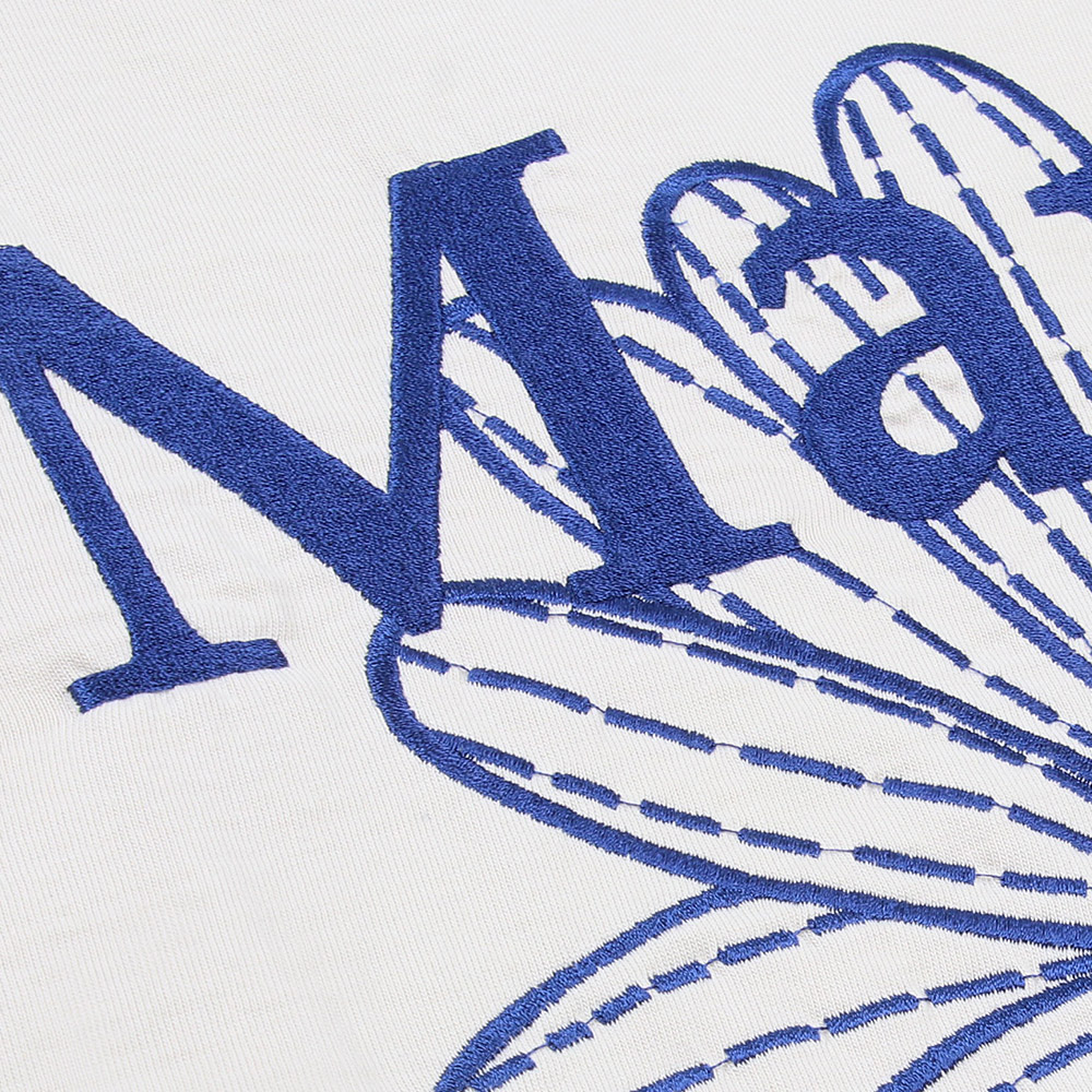 Mardi Mercredi マルディメクルディ Mardi Mercredi Tシャツ TSHIRT FLOWERMARDI NEEDLEWORK LIGHTBEIGE BLUE 半袖 レディース 韓国 ファッション アパレル 刺繍ロゴ HOMMAGE - 通販 - Yahoo ショッピング