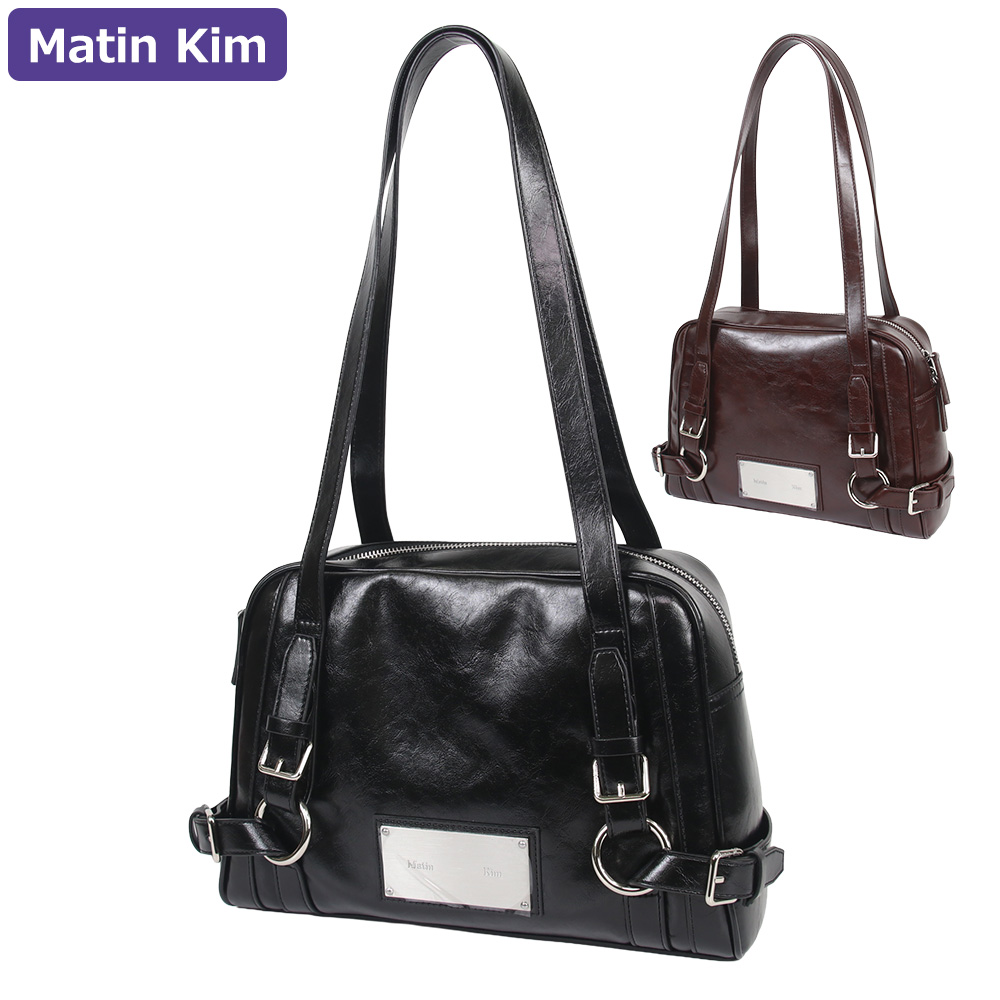 Matin Kim ダークブラウン ショルダーバッグ マーティンキム Matin Kim バッグ ショルダーバッグ