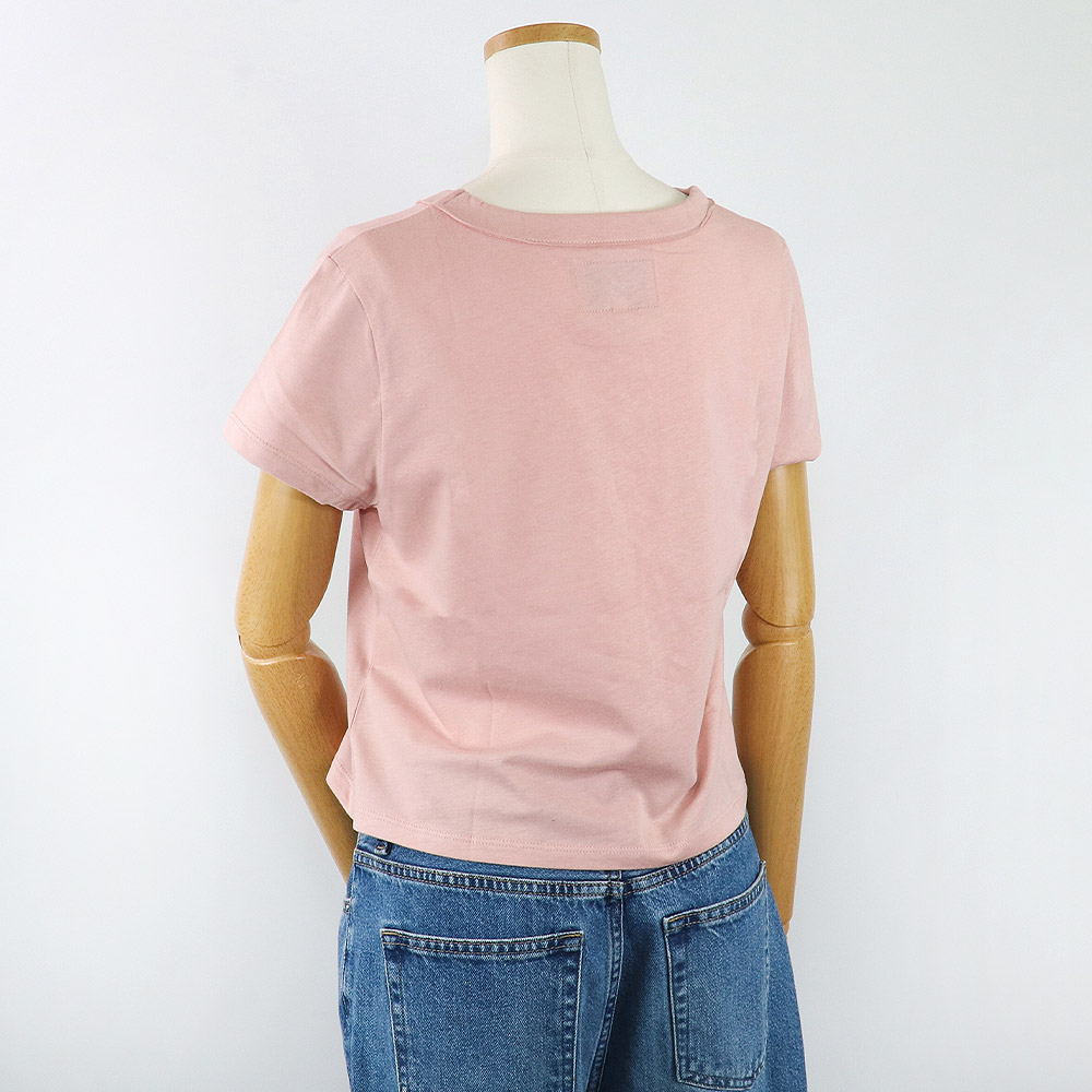 マーティンキム Matin Kim Tシャツ LOGO CROP TOP PINK 半袖