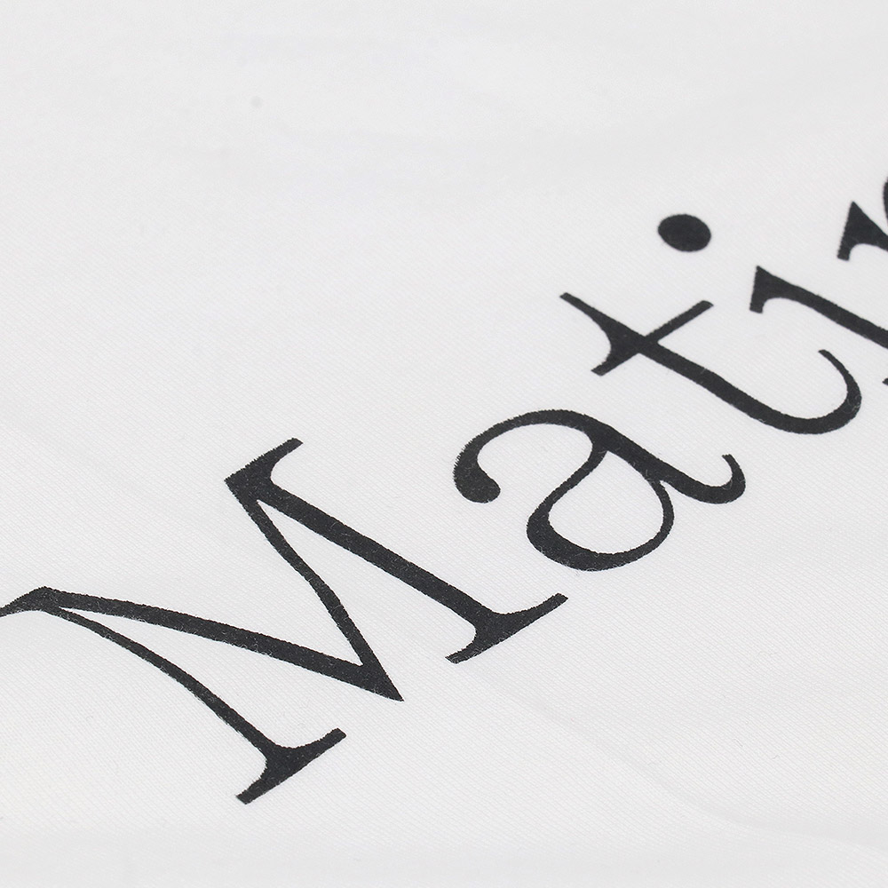 マーティンキム Matin Kim Tシャツ LOGO CROP TOP WHITE 半袖