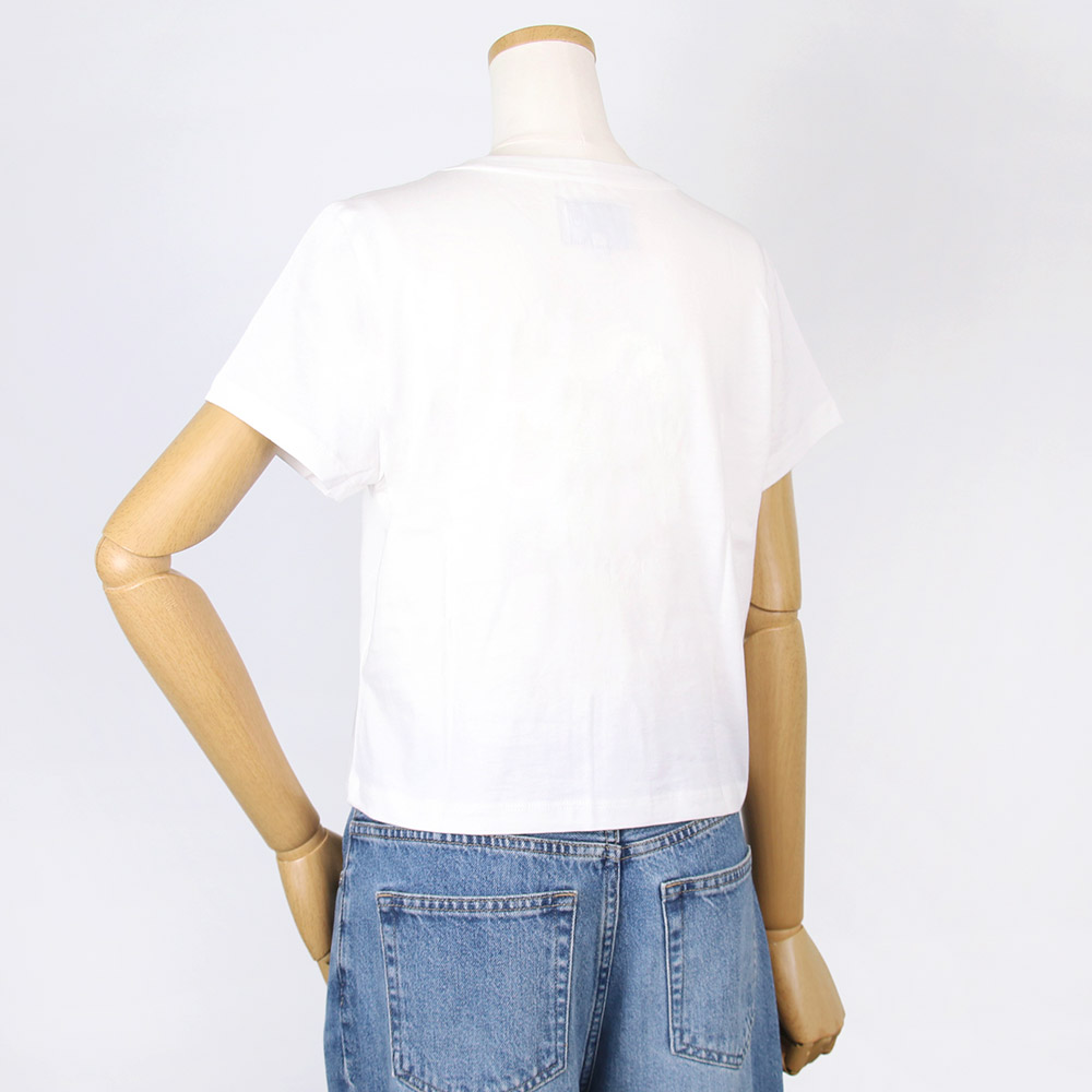 マーティンキム Matin Kim Tシャツ MATIN SHADE LOGO CROP TOP WHITE 半袖 レディース 韓国 ファッション アパレル クロップド丈 スリムサイズ マーティンキム Matin Kim Tシャツ MATIN SHADE LOGO CROP TOP