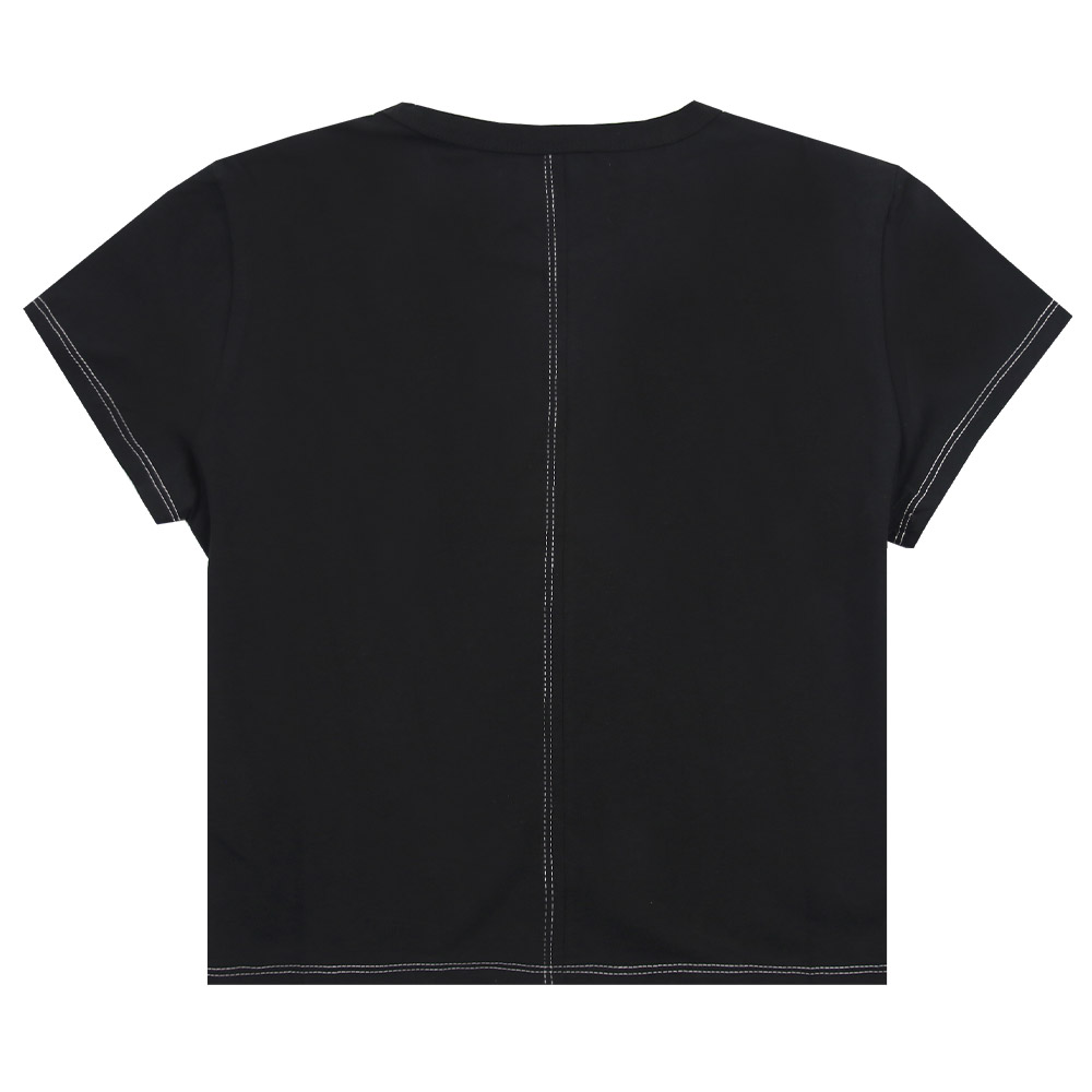 マーティンキム Matin Kim Tシャツ MATIN SHADE LOGO CROP TOP BLACK 半袖 レディース 韓国 ファッション アパレル クロップド丈 スリムサイズ マーティンキム Matin Kim Tシャツ MATIN SHADE LOGO CROP TOP