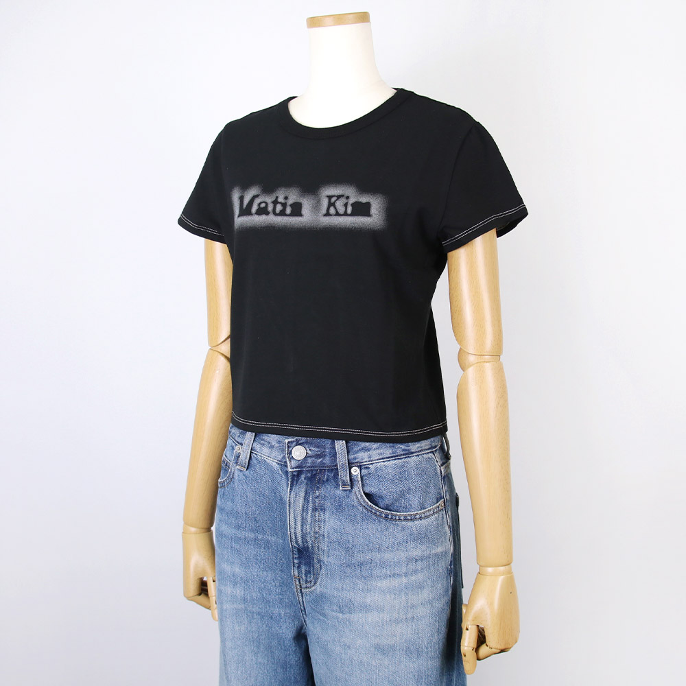 マーティンキム Matin Kim Tシャツ MATIN SHADE LOGO CROP TOP WHITE 半袖 レディース 韓国 ファッション アパレル クロップド丈 スリムサイズ マーティンキム Matin Kim Tシャツ MATIN SHADE LOGO CROP TOP