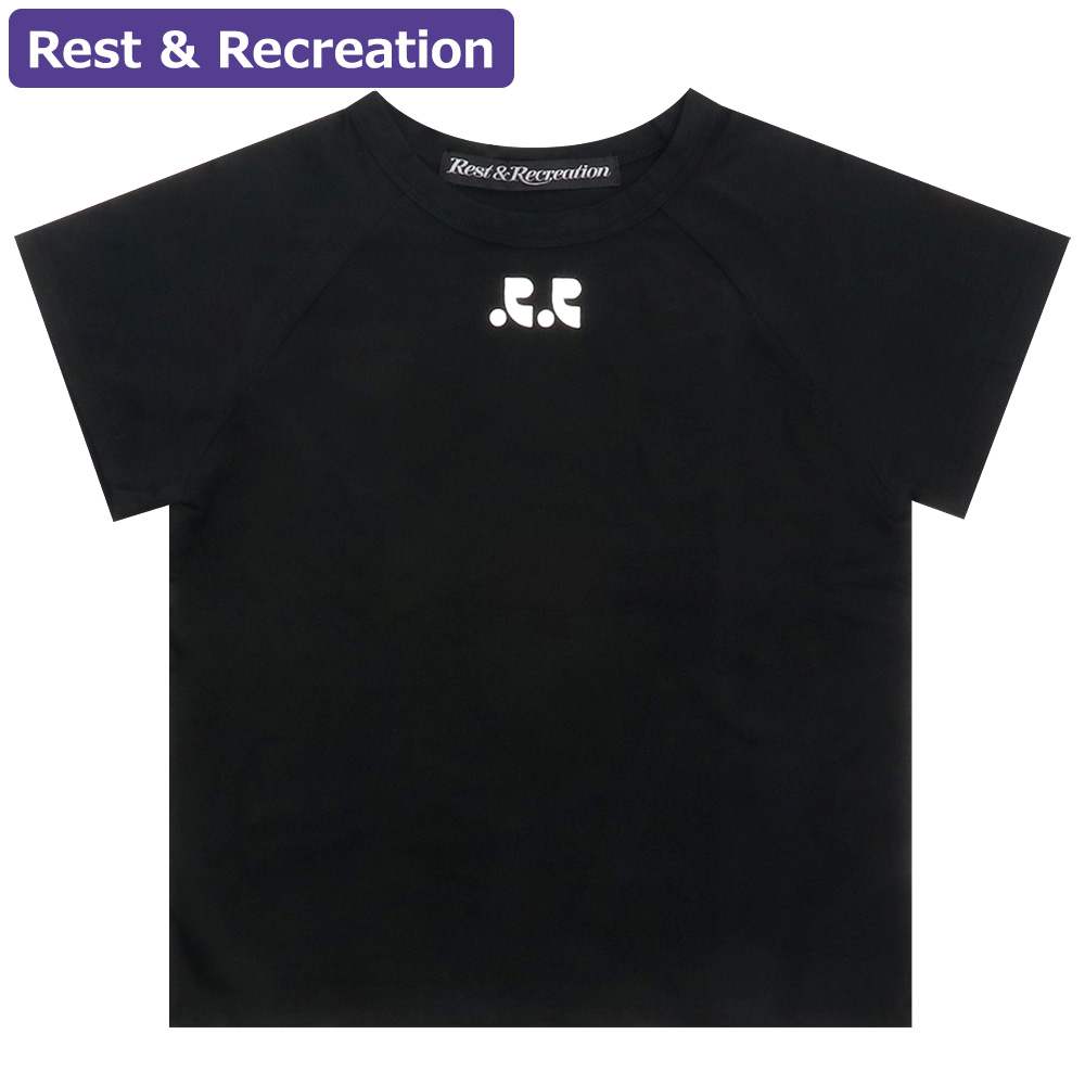 レストアンドレクリエーション Rest&Recreation Tシャツ RR LOGO CROP T-SHIRT BLACK 半袖 レディース 韓国  ファッション アパレル