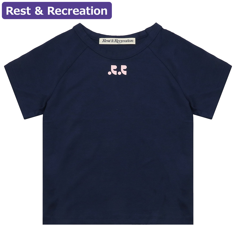 レストアンドレクリエーション Rest＆Recreation Tシャツ RR LOGO CROP TOP NAVY 半袖 レディース 韓国 ファッション アパレル クロップド丈｜hommage｜02