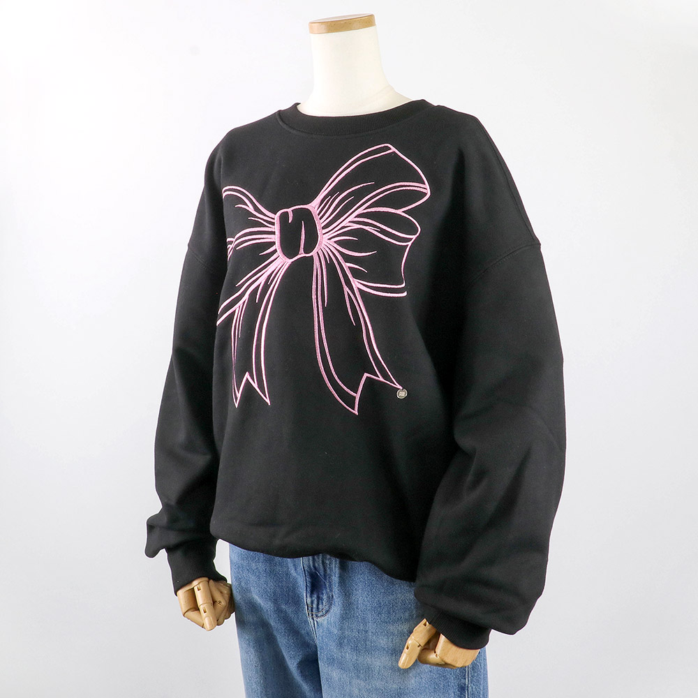 RONRON】23fw BIG RIBBON APPLIQUE SWEATSHIRTS (RONRON