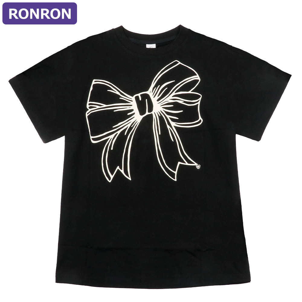 ロンロン RONRON Tシャツ BIG RIBBON LINE T SHIRT 半袖 レディース 韓国 ファッション アパレル |  | 01