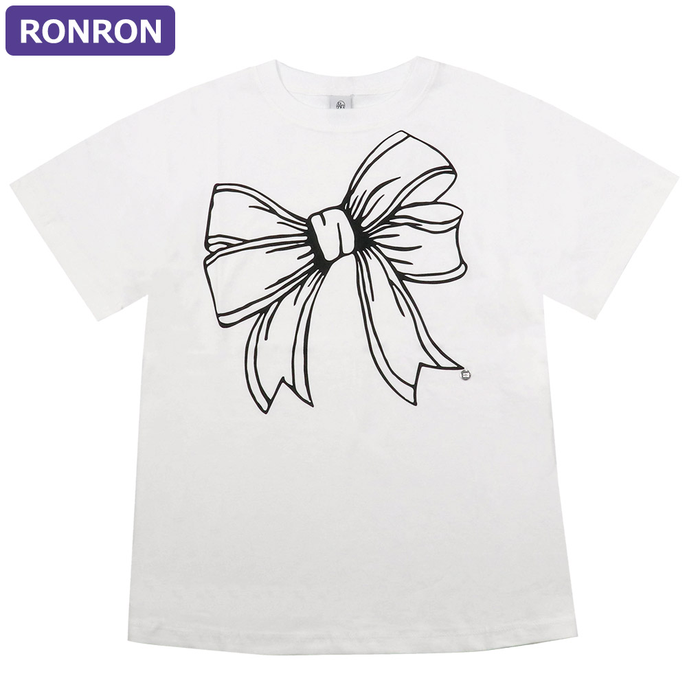 ロンロン RONRON Tシャツ BIG RIBBON LINE T SHIRT 半袖 レディース 韓国 ファッション アパレル |  | 03