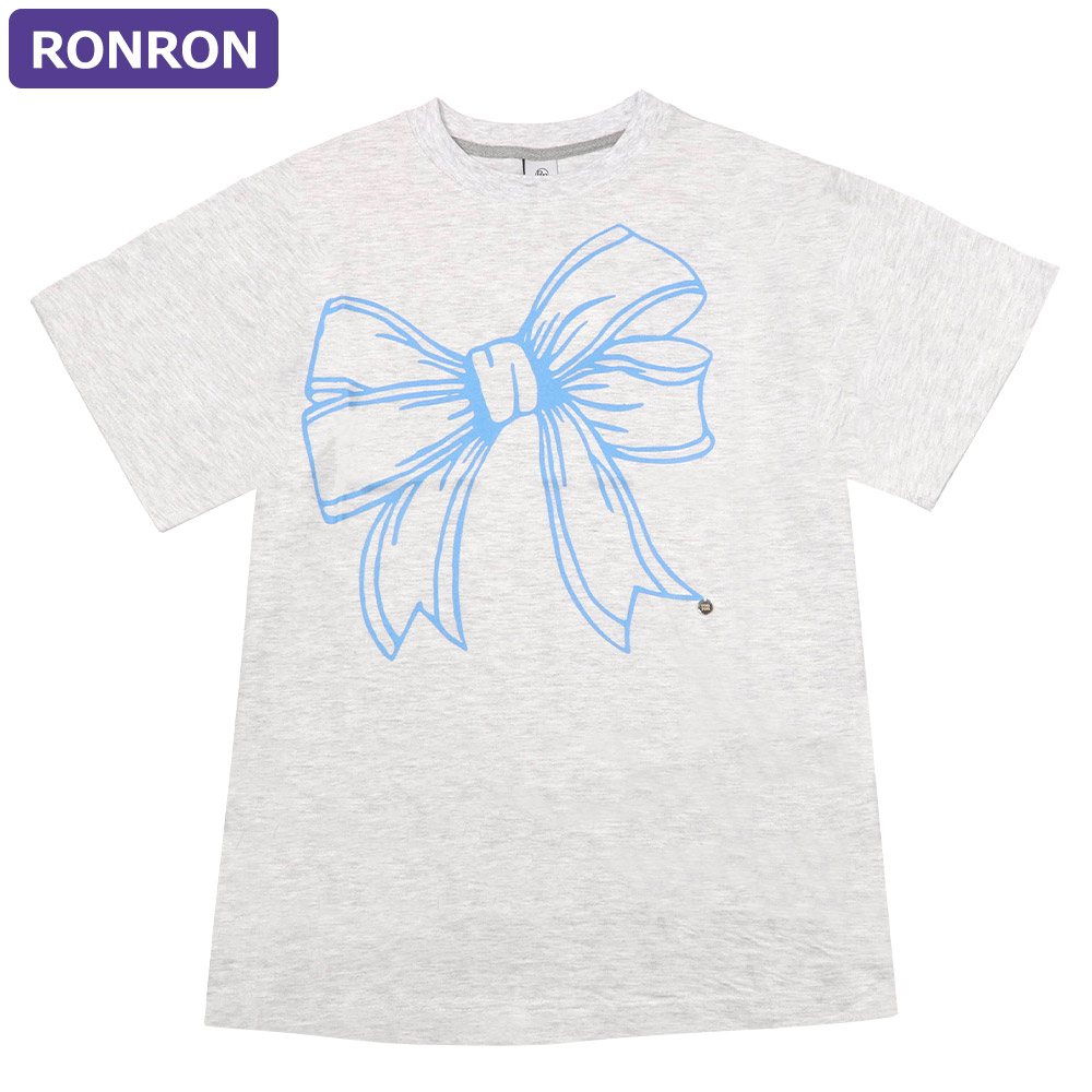 ロンロン RONRON Tシャツ BIG RIBBON LINE T SHIRT 半袖 レディース 韓国 ファッション アパレル |  | 04