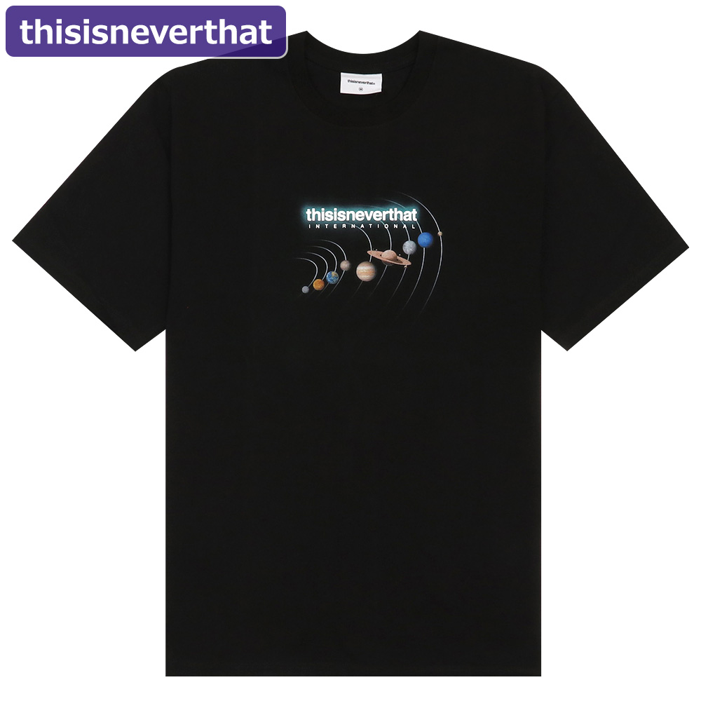 ディスイズネバーザット thisisneverthat Tシャツ Solar System Tee BLACK 半袖 レディース 韓国 ファッション  アパレル