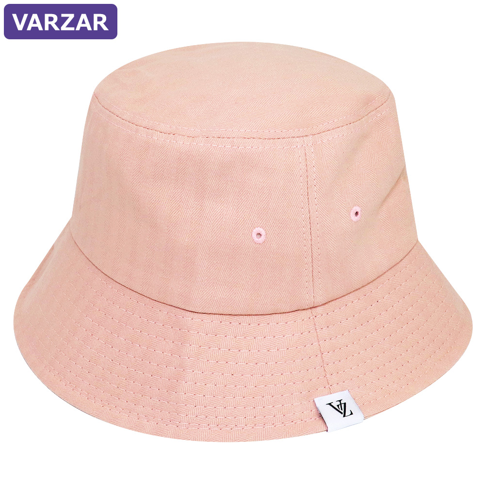 ★VARZAR★ Herringbone label bucket hat pink VARZAR 【正規販売店 即日発送】バザール バケットハット 帽子