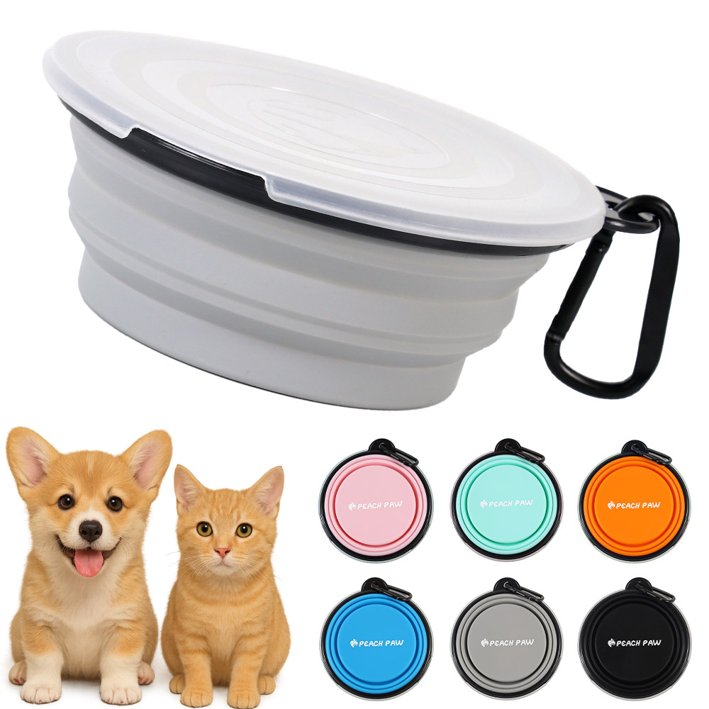 PRADA ペット用 折りたたみボウル 2個セット 990円から選べる6カラー 犬 猫 小動物 折りたたみ ボウル エサ入れ