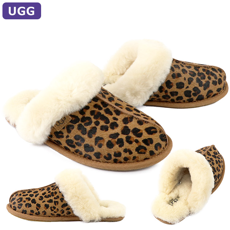 アグ UGG シューズ スリッパ SCUFFETTE II LEOPARD スカフェット II レオパード スエード シープスキン 正規品 レディース  新作