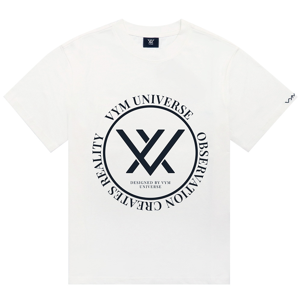 ヴィム VYM Tシャツ CIRCULAR UNIVERSE TSHIRT WHITE 半袖 レディース メンズ 男女兼用 韓国 ファッション｜hommage｜02