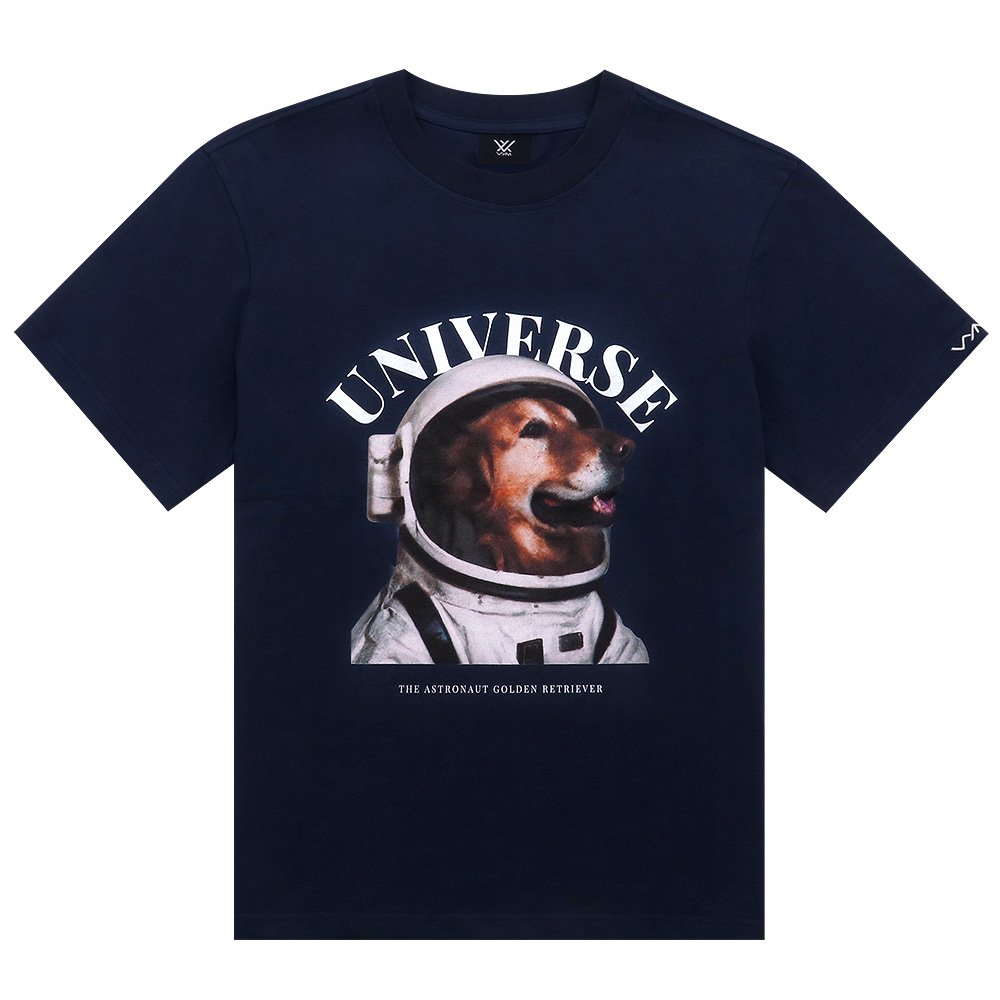 プレミアム会員990円 ヴィム VYM Tシャツ THE ASTRONAUT GOLDEN RETRIEVER BLACK 半袖 レディース メンズ 男女兼用 韓国 ファッション レトリバー |  | 02