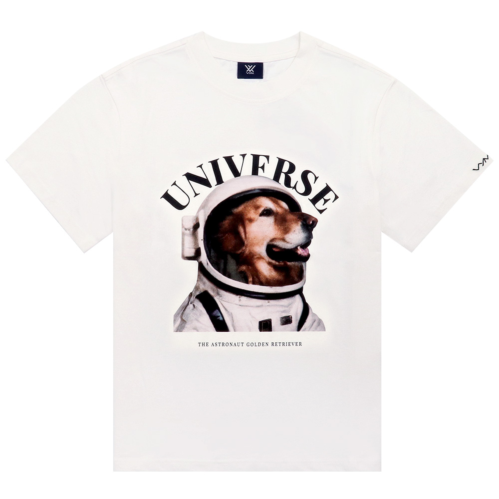 プレミアム会員990円 ヴィム VYM Tシャツ THE ASTRONAUT GOLDEN RETRIEVER BLACK 半袖 レディース メンズ 男女兼用 韓国 ファッション レトリバー |  | 03