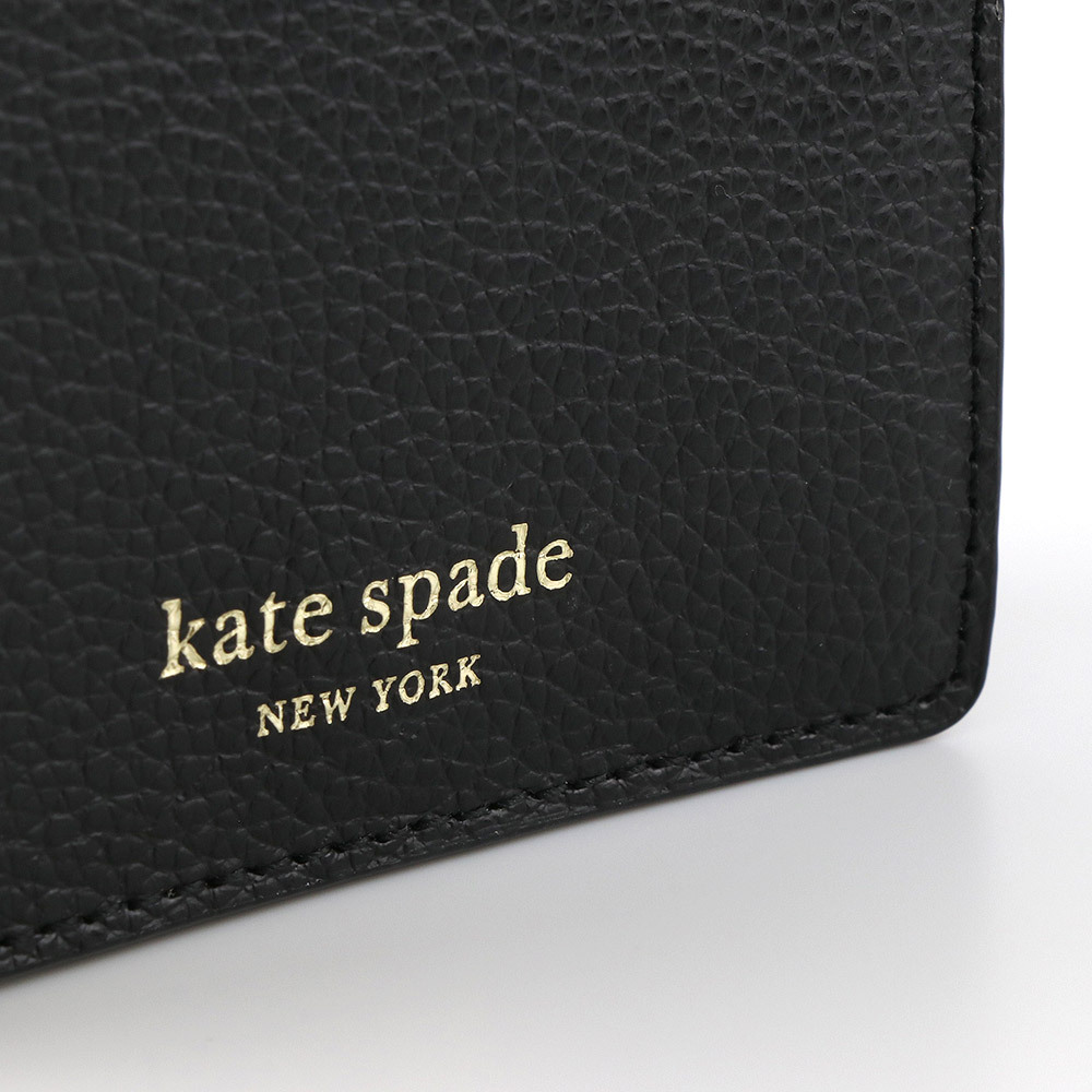 Kate Spade Micro Tri Fold Wallet Eva WLRU6275 black/wrbg (012