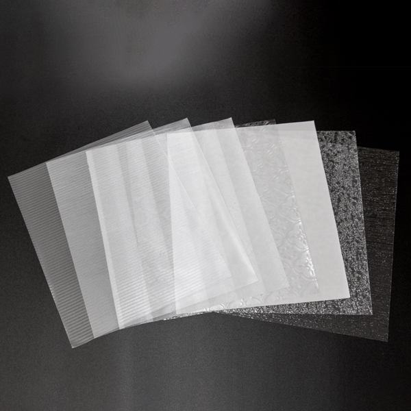 ガラスフィルム 窓 目隠しシート 採光フィルム サンプル サイズ 17cm×22cm サンプルシート3枚 7種類から選べる「meru1」｜hommalab｜02
