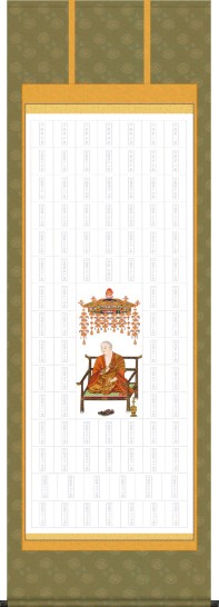 四国八十八ヶ所洛楽軸-弘法大師