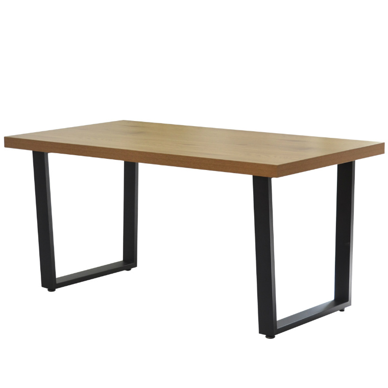 ダイニングテーブル テーブル 机 食卓 おしゃれ 単品 1枚板風 幅150cm メラニン アイアン シンプル モダン 北欧 木目 ONDT-0056 B.Bファニシング｜honda-2｜03