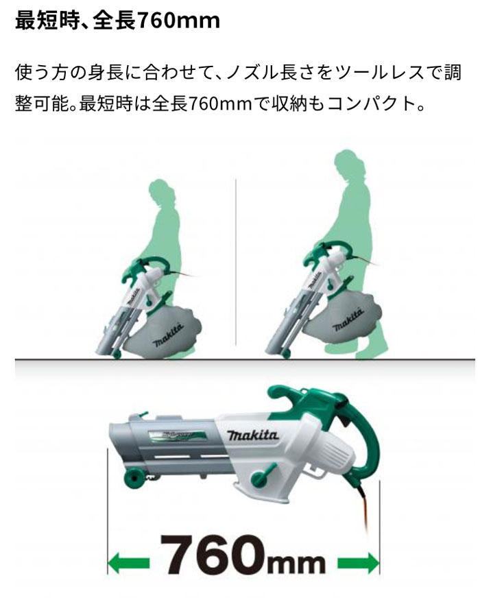 マキタ makita 電気ブロワ集じん機「MUB1200 AC100V コード式 屋外用