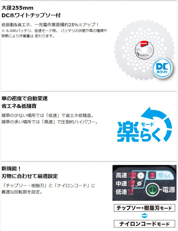 マキタ（makita） 充電式草刈機 MUR368UDG2 Uハンドル 6.0Ahバッテリ 