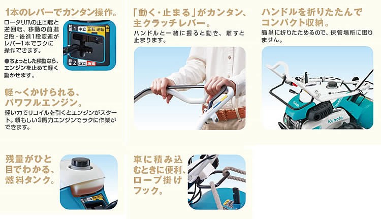 Kubota（クボタ） 【販売終了】クボタ 耕運機 耕うん機 TRS30-D リヤ
