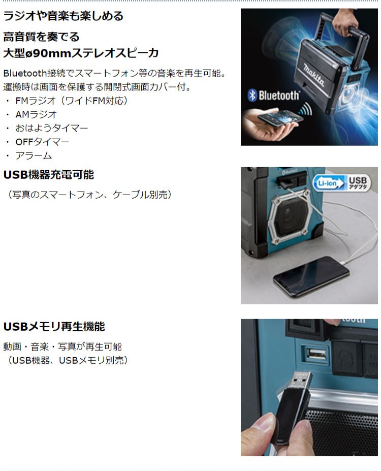 Makita TV + RADIO ポータブルテレビ aokikanamono_tv100