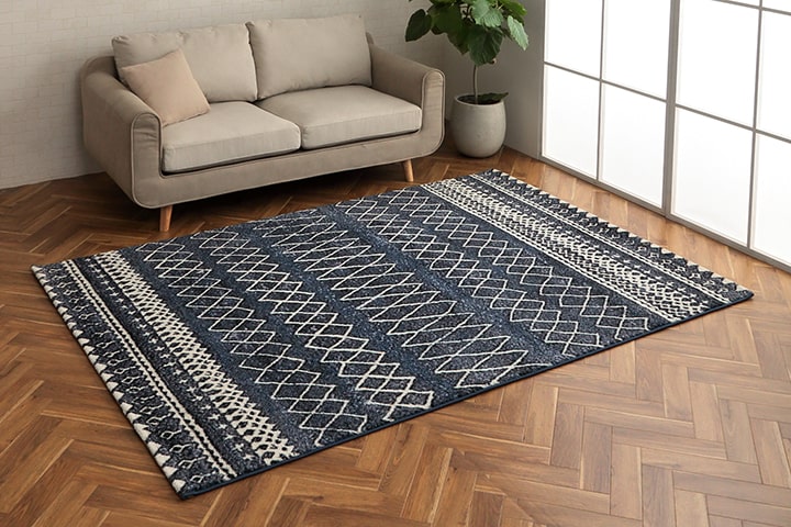 ラグマット ウィルトン織り カーペット 133×190cm 長方形 『エディア