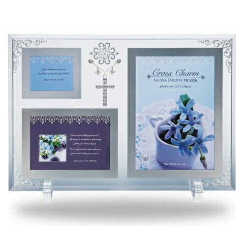 フォトフレーム ウェディング 写真立て 3枚 2l判 1枚 L判 1 ミニサイズ 1 クロスチャーム ガラスフォトフレーム 3ウィンドウ 結婚祝いのギフト プレゼント Grtlynma3p 家具 インテリア Editorialdismes Com