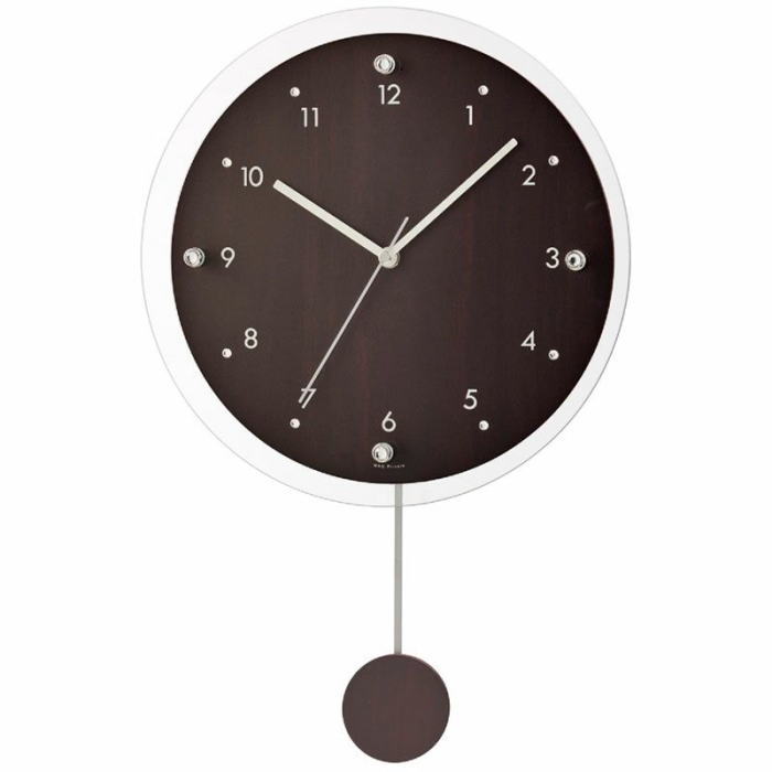 壁掛け時計/掛け時計 電波時計 おしゃれ 『アンティール2』 木製 振り子時計 新築祝や結婚祝のギフトに｜hondaliving｜02