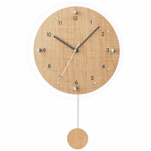 壁掛け時計/掛け時計 電波時計 おしゃれ 『アンティール2』 木製 振り子時計 新築祝や結婚祝のギフトに｜hondaliving｜03