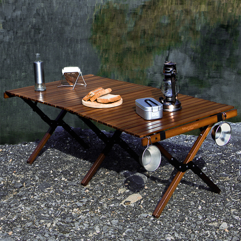 アウトドア テーブル 120cm キャンプ テーブル 木製 【1年保証】ウッド 