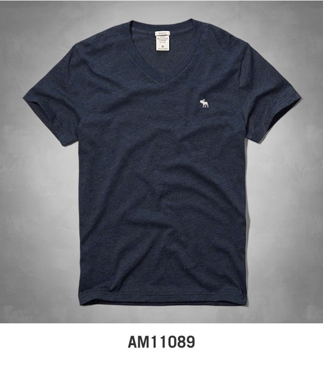 アバクロ Tシャツ アバクロンビー&フィッチ Abercrombie&Fitch Vネック Tシャツ メンズ 半袖 AM11089 正規品