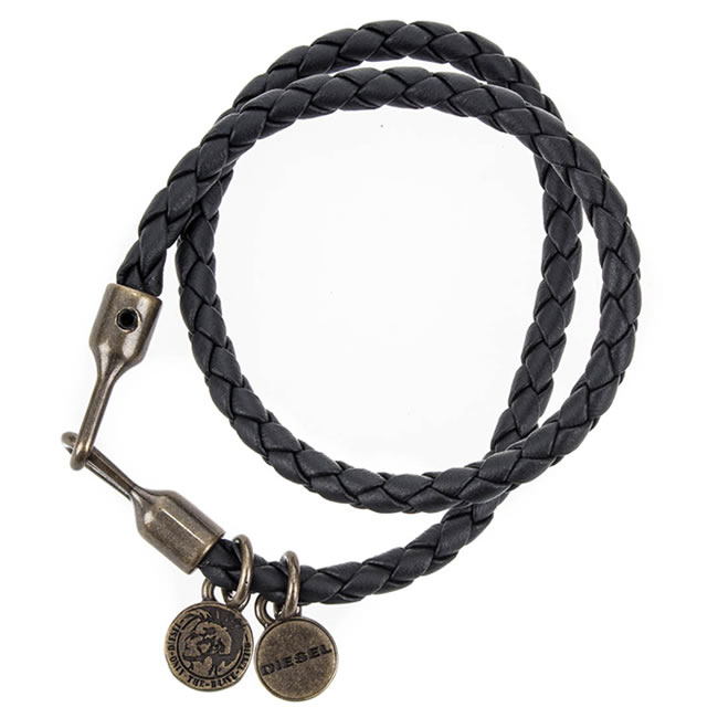 ディーゼル DIESEL ブレスレット アクセサリー X04786 PR250 ALUCY BRACELET 2 ヴィンテージ ２重巻き  DS8494SL メール便送料無料