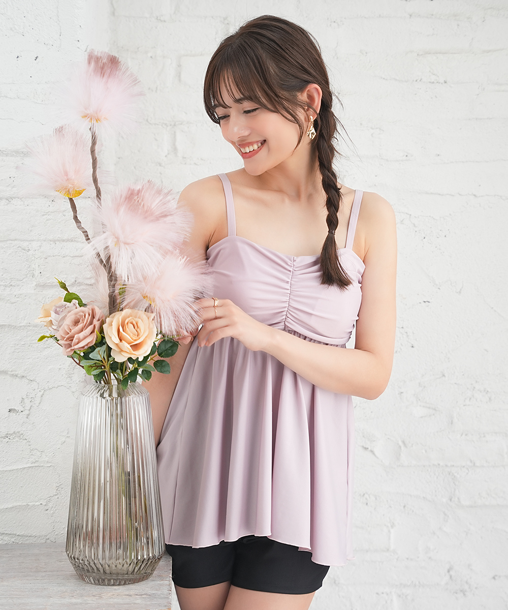 Honeys（ハニーズ） 水着 2点セット トップス ショートパンツ 無地